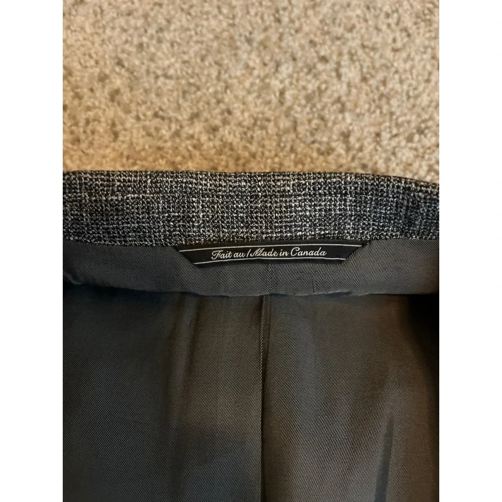 Jack Victor Men Blazer 48L Gray Double Vented 2 Button Sport Coat Bamboo Viscose